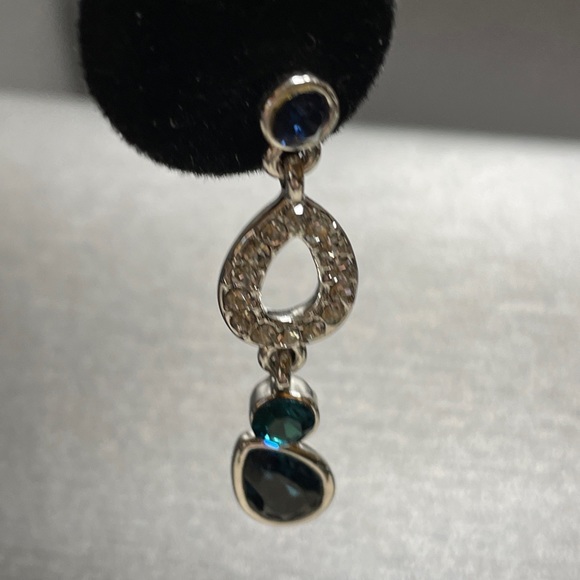 Diane Katzman signature Rhinestones dangle & drop earrings NOS featured in Elle - Picture 2 of 9